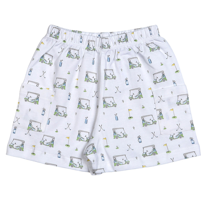 Blue Golf Club Pima Shorts by Baby Loren