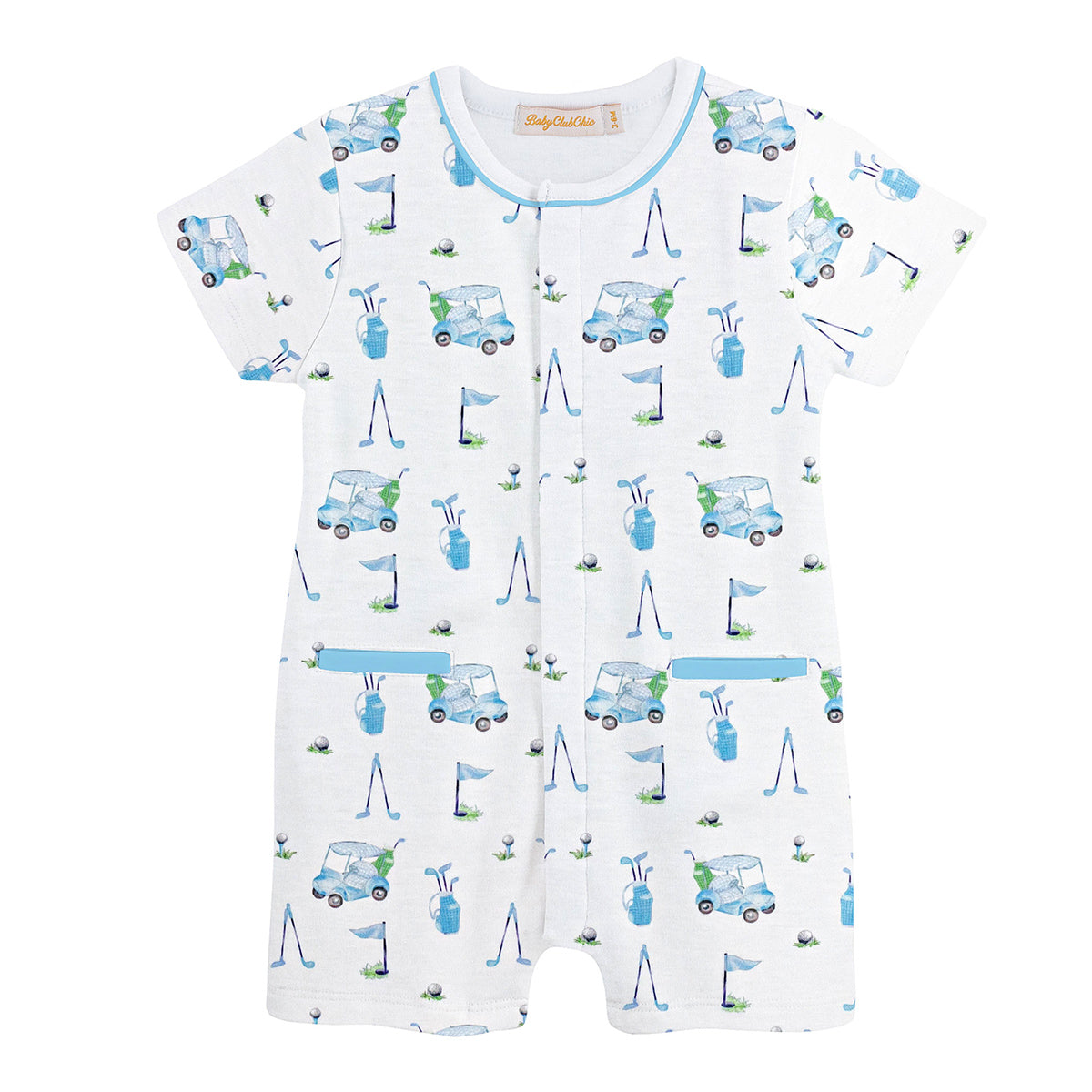 Light Blue Golf Romper by Baby Club Chic