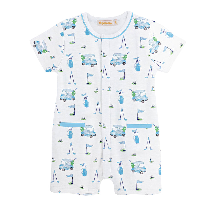 Light Blue Golf Romper by Baby Club Chic