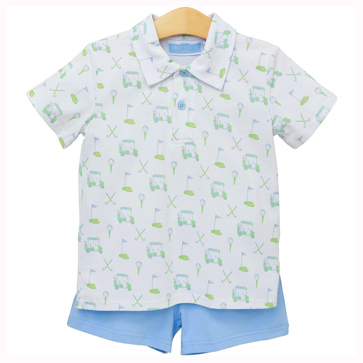 Caddy Club Golf Polo Short Set by Trotter Street Kids