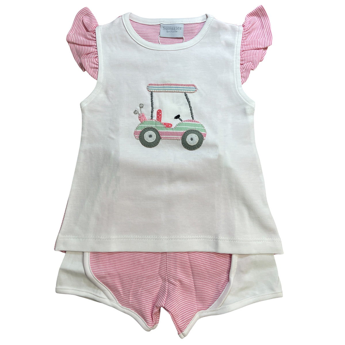 Golf Cart Applique Short Set by Squiggles