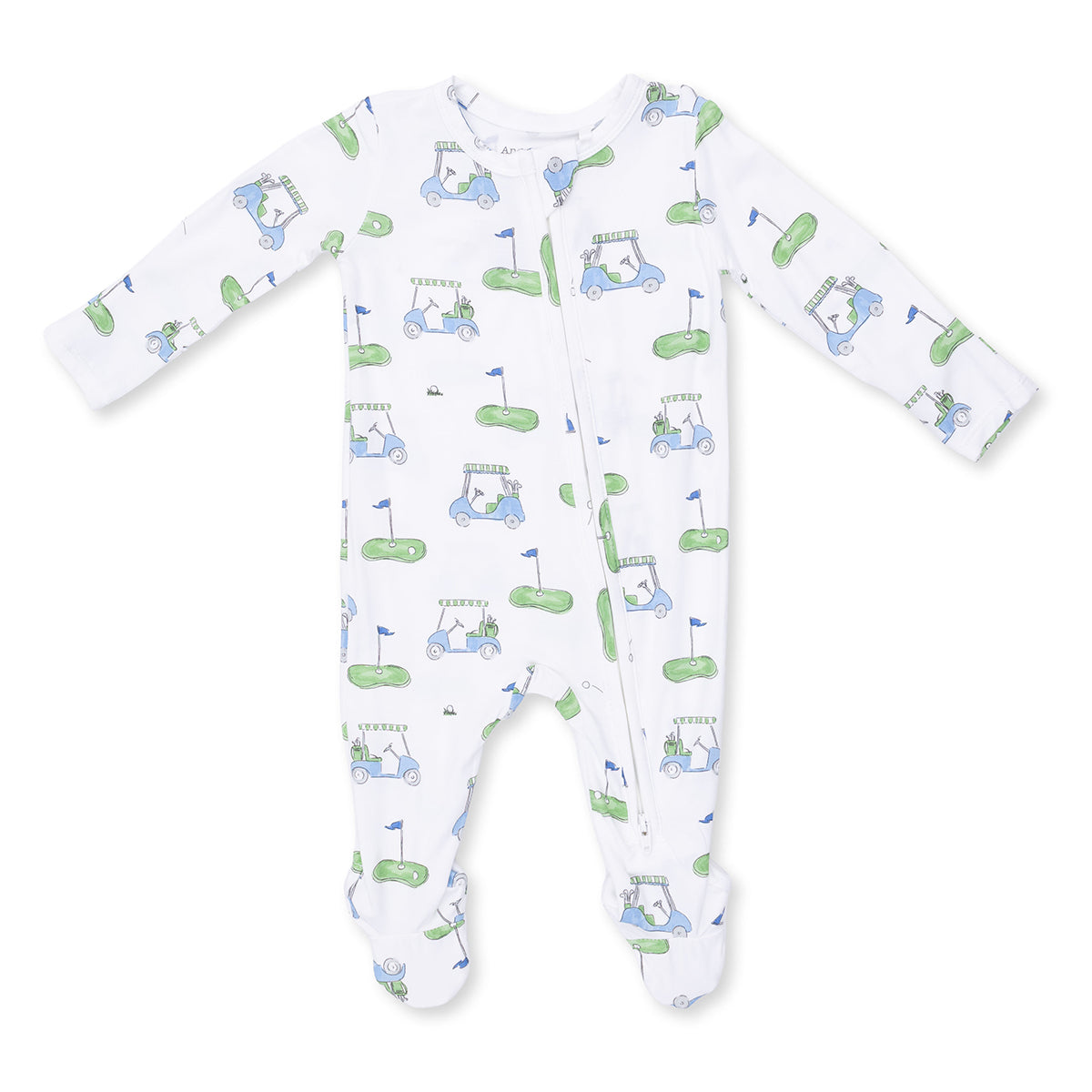 Blue Golf Carts Zipper Footie by Angel Dear