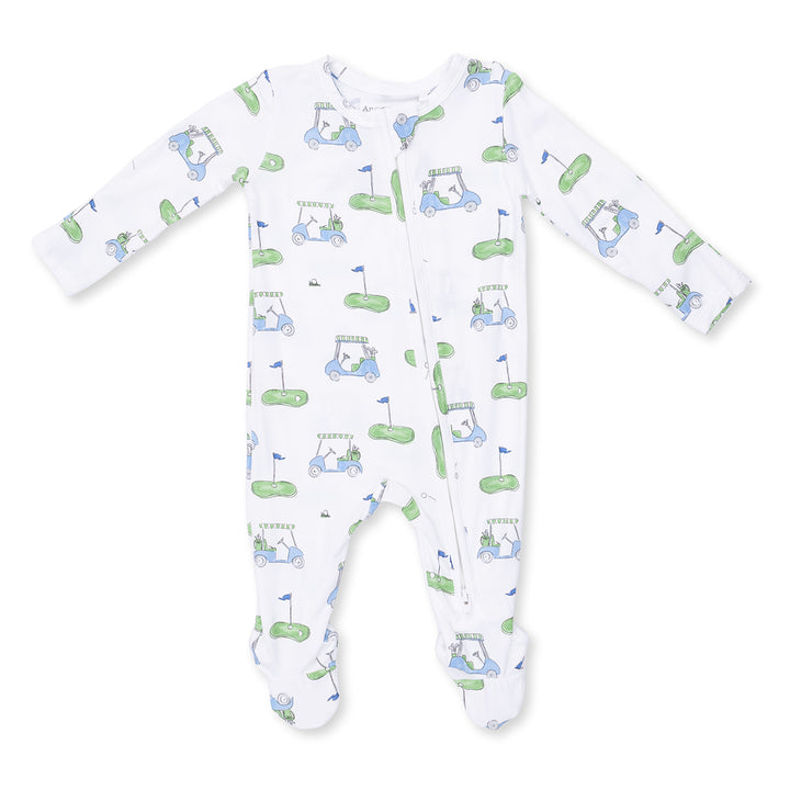 Blue Golf Carts Zipper Footie by Angel Dear