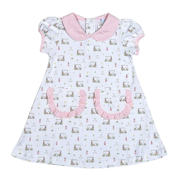 Pink Golf Club Pima Dress by Baby Loren