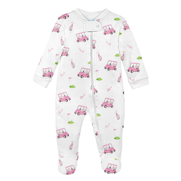 Girl Golf Game Zipper Footie by Lyda Baby
