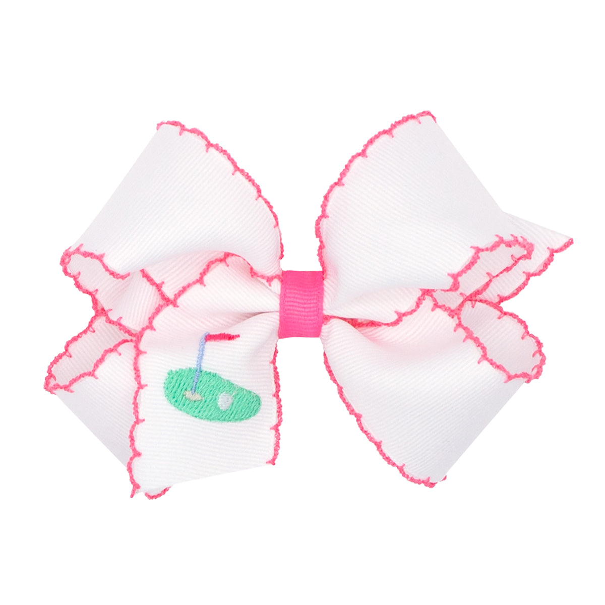 Golf Green Embroidered Bow by Wee Ones (2 sizes)