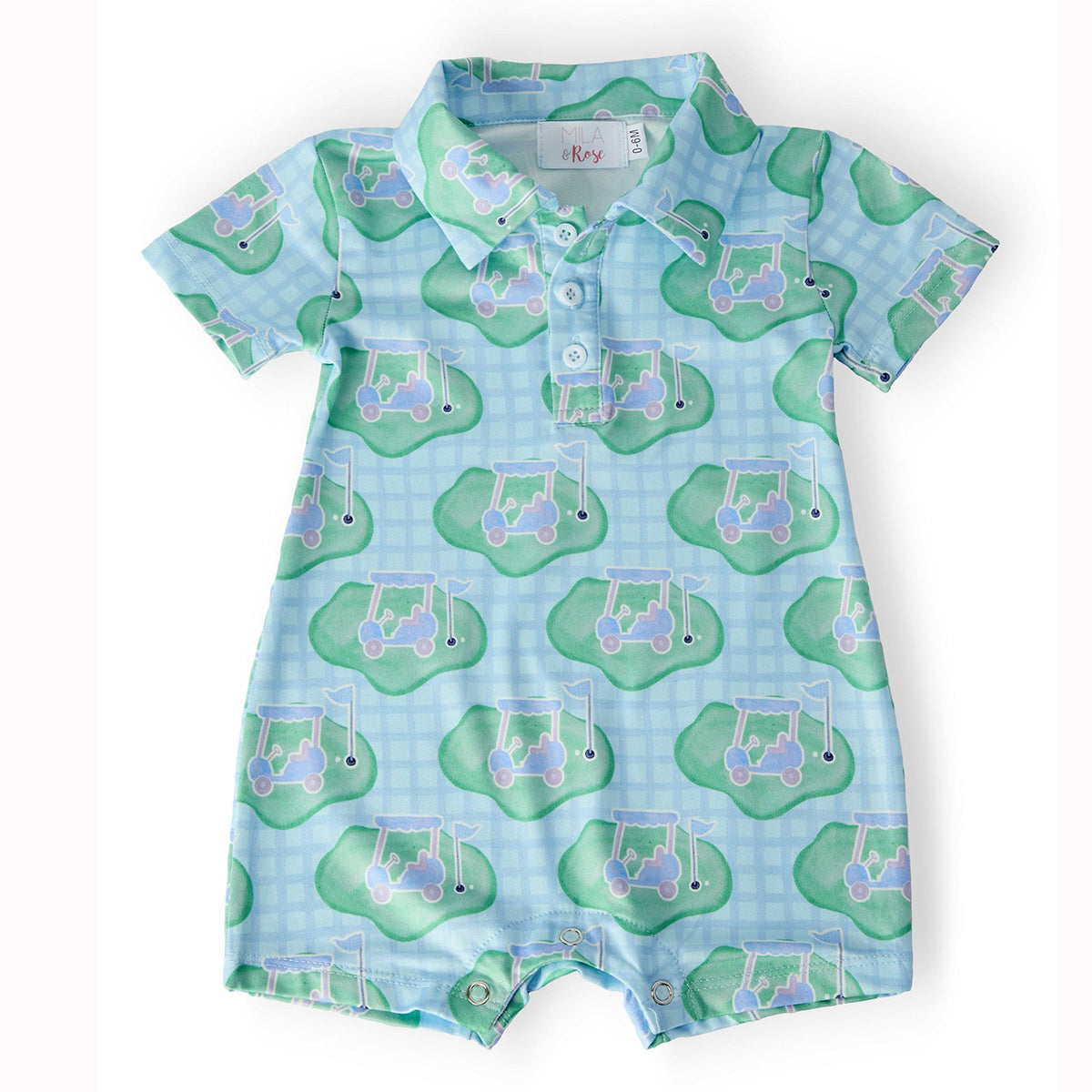 He's on the Golf Green Shortall by Mila & Rose