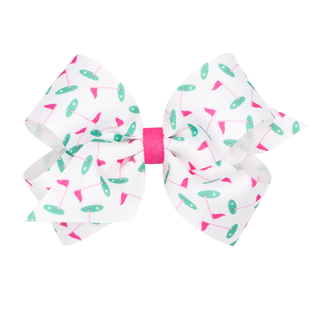 Golf Green Printed Grosgrain Bow by Wee Ones (2 Sizes)