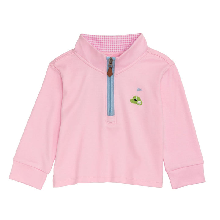 Pink Golf Quarter Zip Pullover by Mud Pie