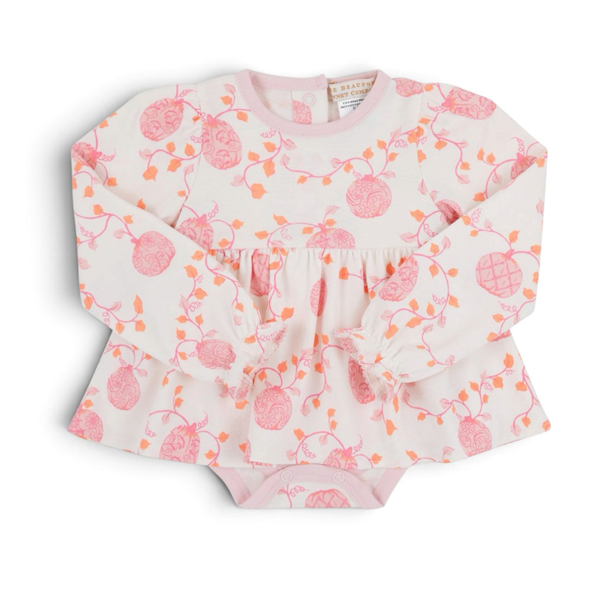 Gourd-geous Pumpkins Daisy Diaper Cover Dress by The Beaufort Bonnet Company