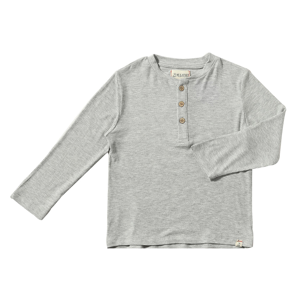 Gray Ribbed Adams Henley by Me & Henry