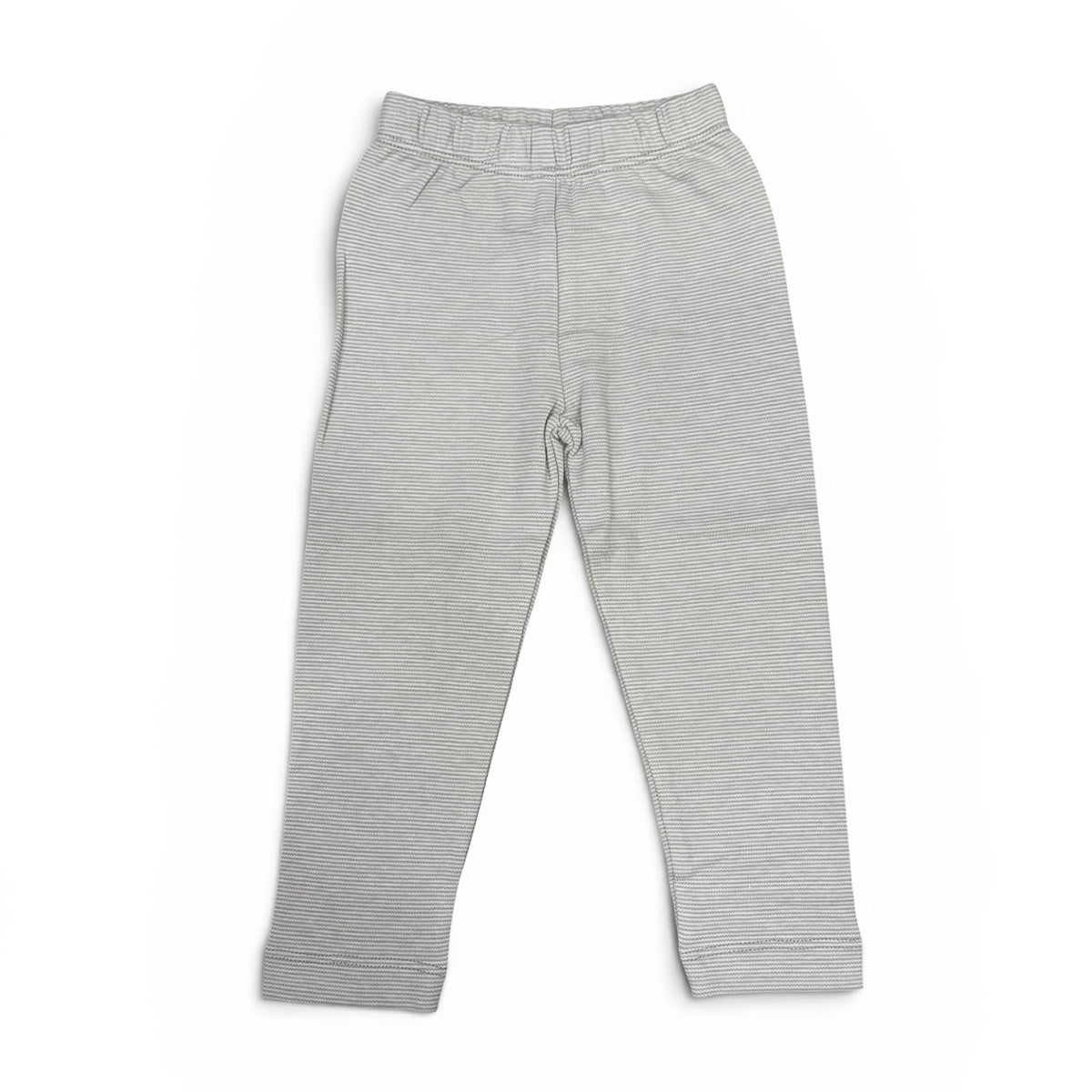 Gray Stripe Straight Leggings by Luigi