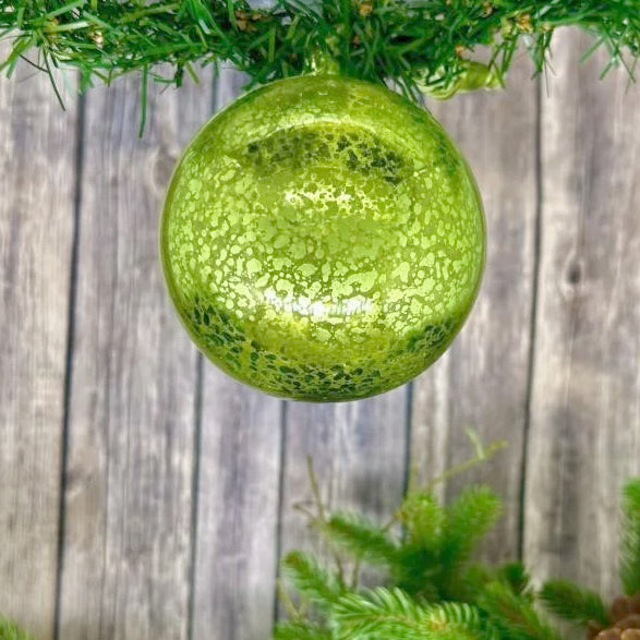 Green Glass Christmas Tree Ornament