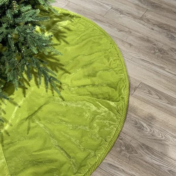 Grinch Green Velvet Christmas Tree Skirt