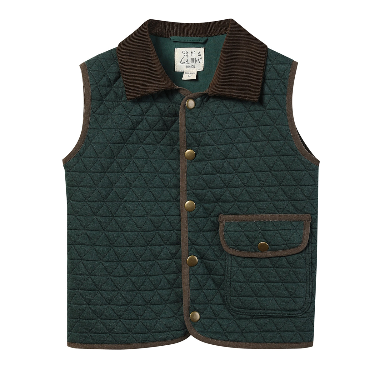 Green Fisher Padded Vest by Me & Henry