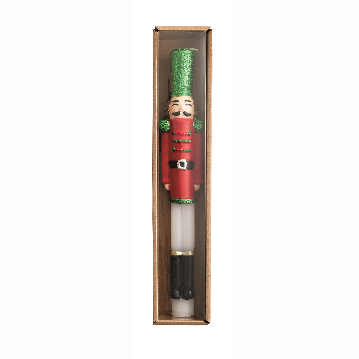 Red / Green Nutcracker Taper Candle by Mud Pie