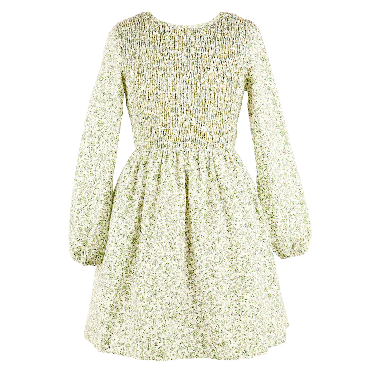 Green Sophie Shirred Dress by Gabby