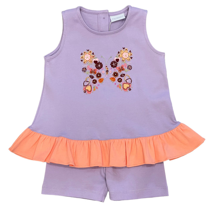 Squiggles Groovy Butterfly Top & Ruffle Short Set