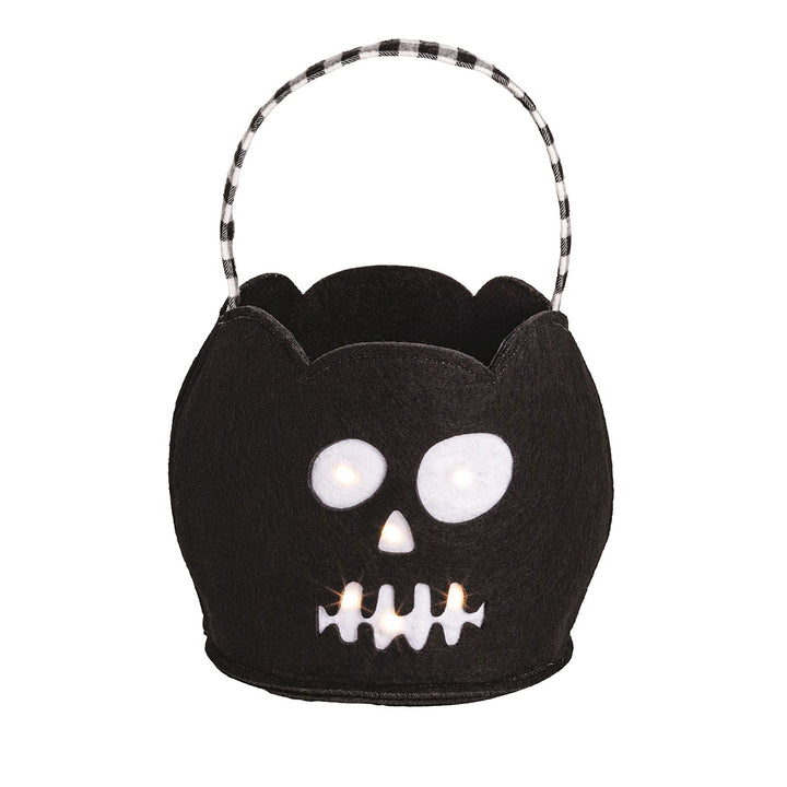Skeleton Light-Up Halloween Treat Bag by Mud Pie
