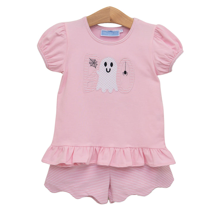 Halloween "Boo" Scalloped Short Set by Trotter Street Kids