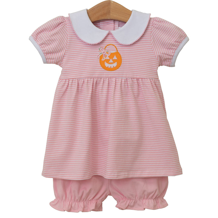 Halloween Jack O' Lantern Bloomer Set by Trotter Street Kids