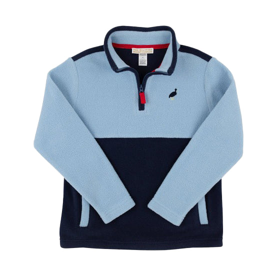 Barrington Blue / Navy Hayword Half-Zip Fleece by The Beaufort Bonnet Company