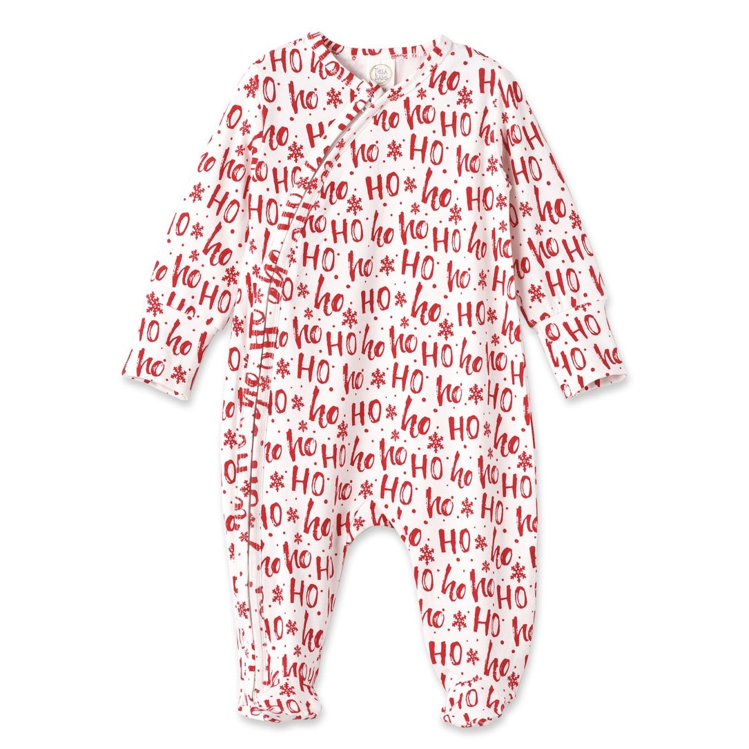 Ho Ho Ho Christmas Zipper Footie by Tesa Babe