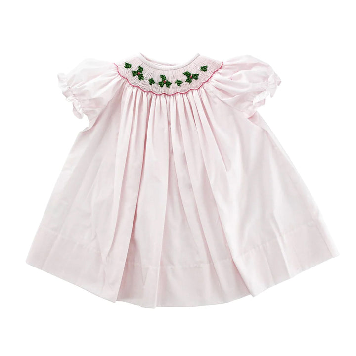 Bailey Boys Holly on Pink Smocked Bishop Dress