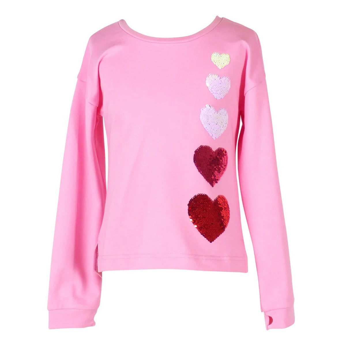 Sequin Hombre Hearts Tabby Top by Yellow Lamb