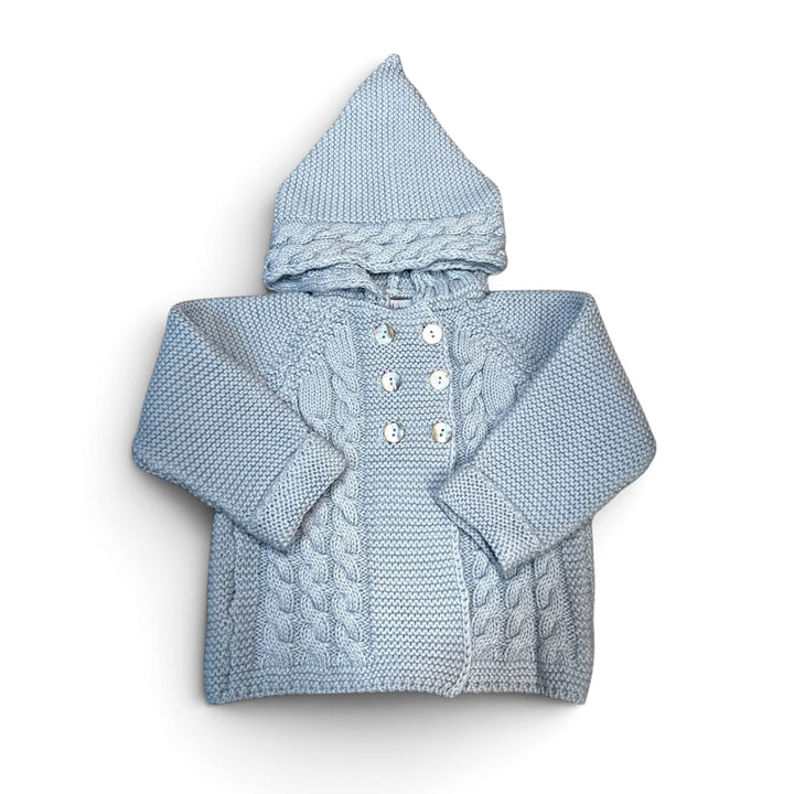 Light Blue Hooded Sweater by Mi Lucero