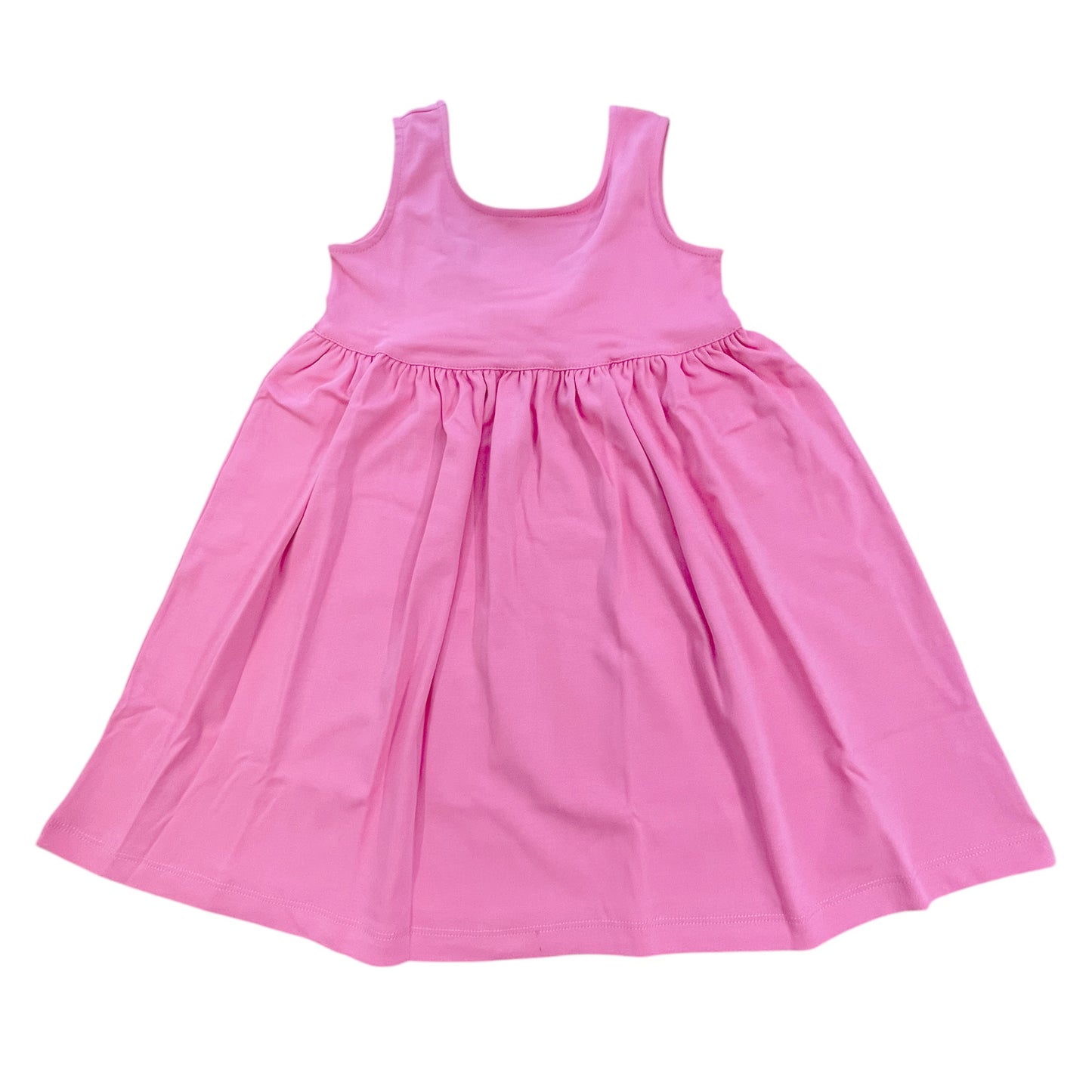 Hot Pink Sleeveless Dress with White Bow on Back by Squiggles