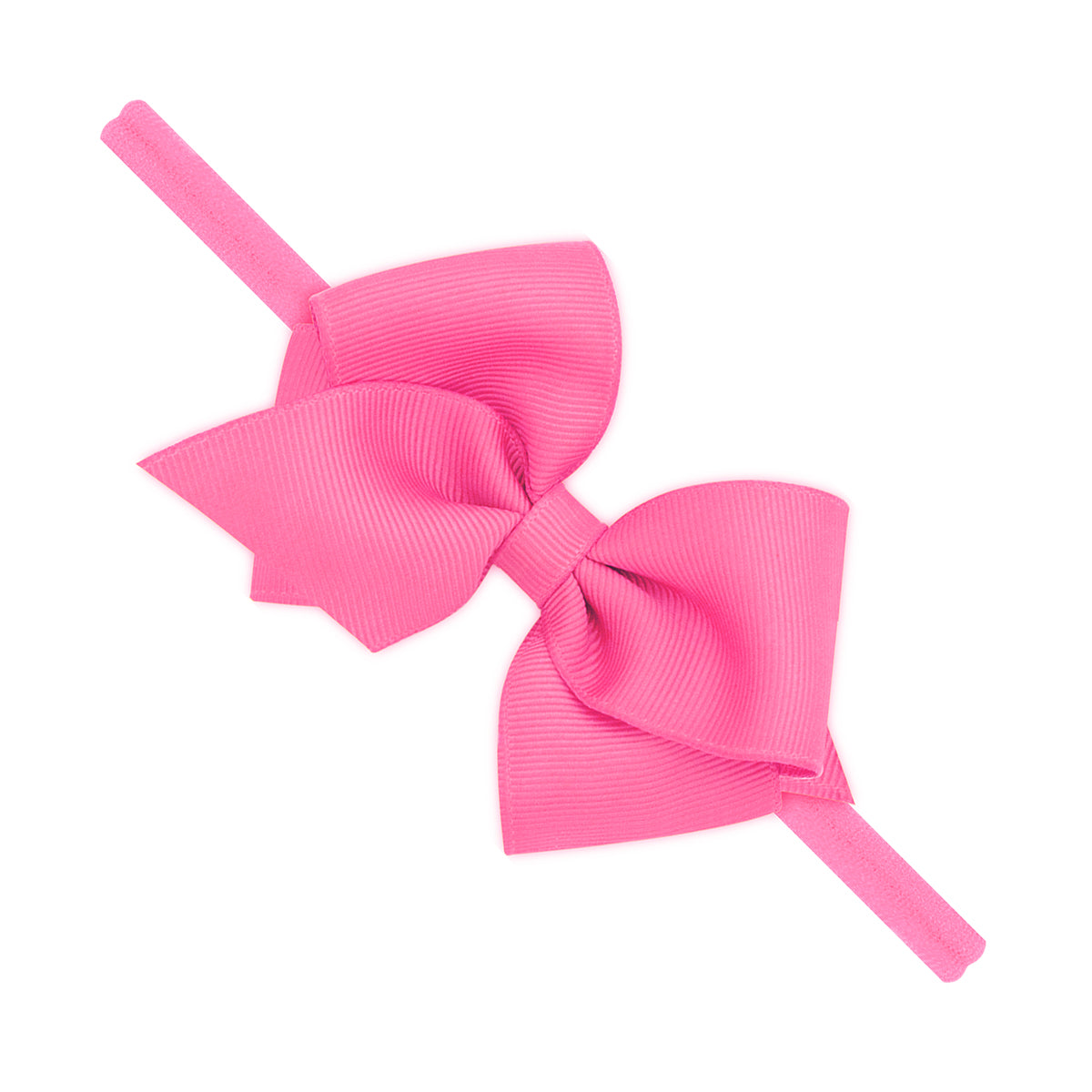 Hot Pink Extra Small Grosgrain Bow on Nylon Band by Wee Ones