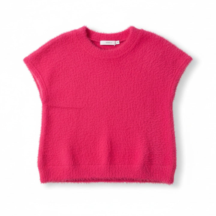 Hot Pink Cap-Sleeve Sweater by ML KIds