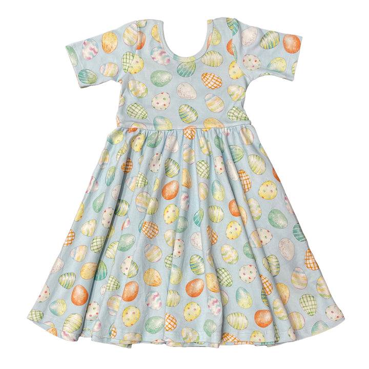 The Hunt is On Easter Eggs Cotton Twirl Dress by Nola Tawk