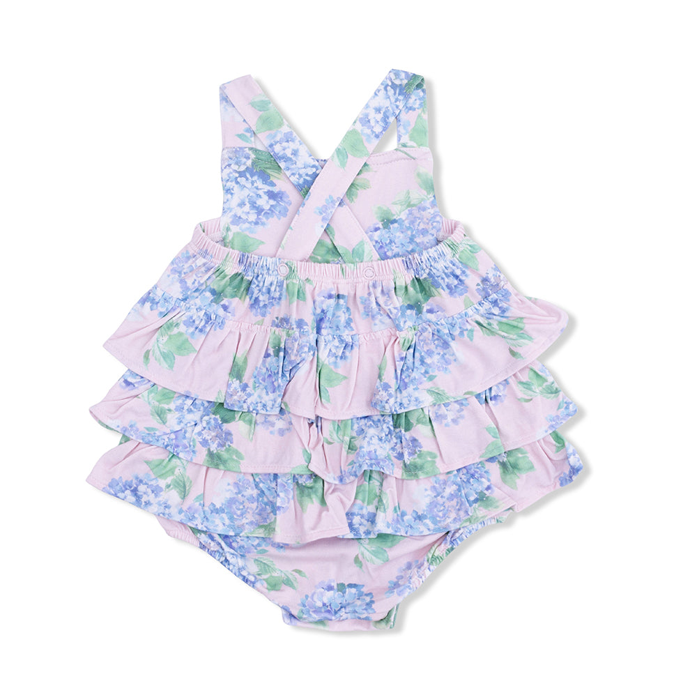 Hydrangeas Ruffle Sunsuit by Angel Dear