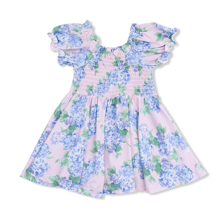 Hydrangeas Smocked Twirly Dress by Angel Dear