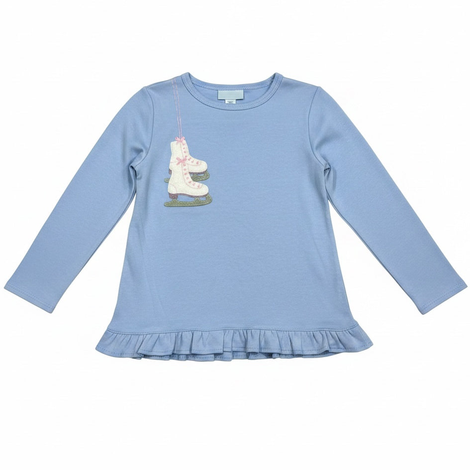Ice Skates Applique Shirt by The Smiley Crab