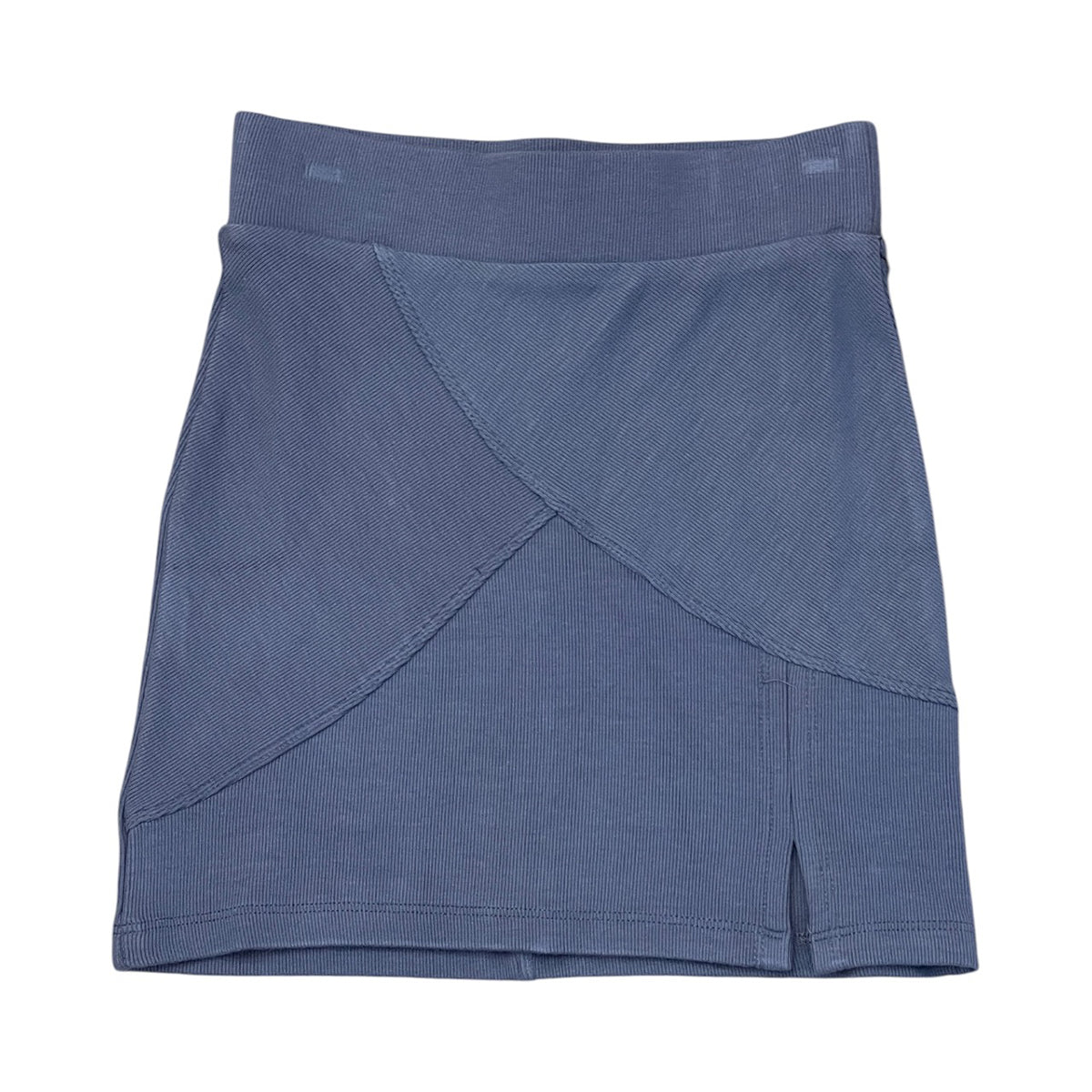 Indigo Storm Ribbed Mini-Skirt by Tenly