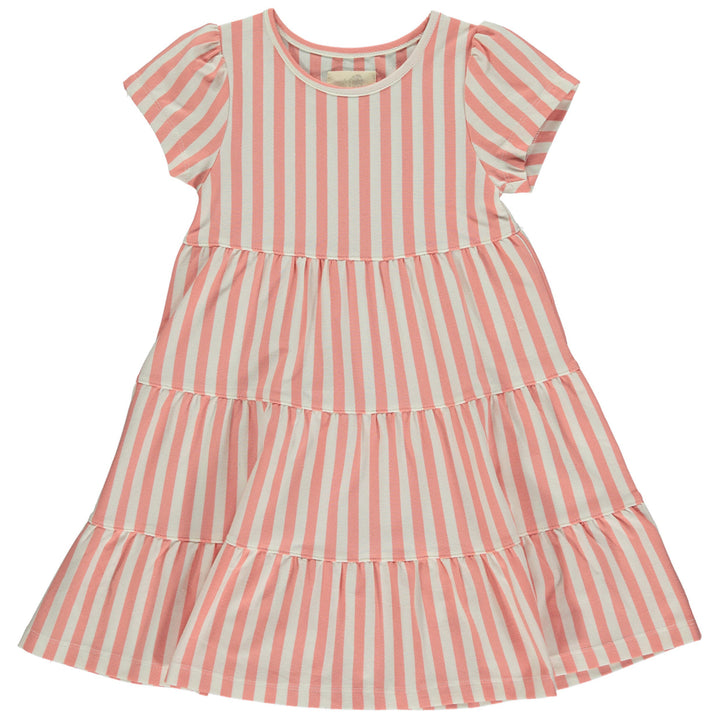 Vignette Iona Berry/Cream Stripe Dress