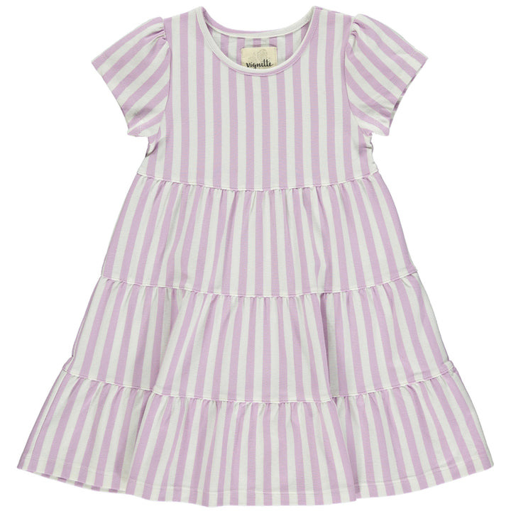 Vignette Iona Lavender/Cream Stripe Dress