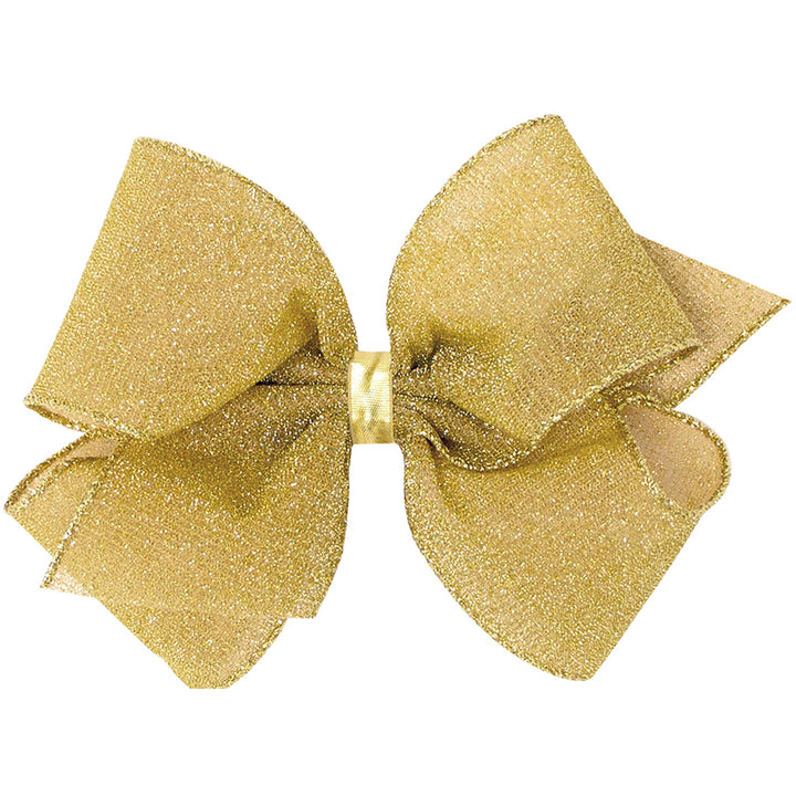 Wee Ones Gold Party Glitter Bow - Two Sizes