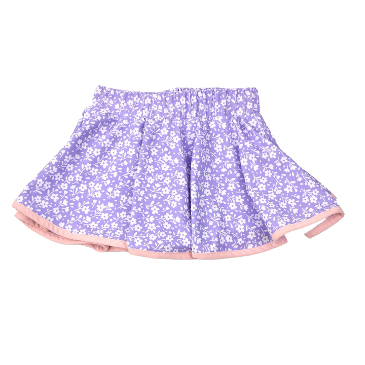 Lavender Floral Skort by Color Works