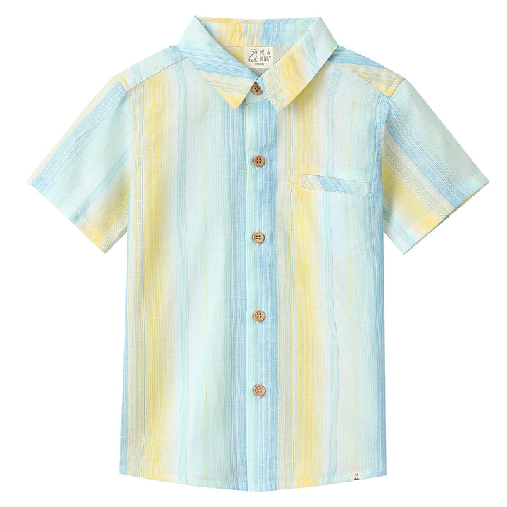Lemon / Blue Stripes Woven Shirt by Me & Henry