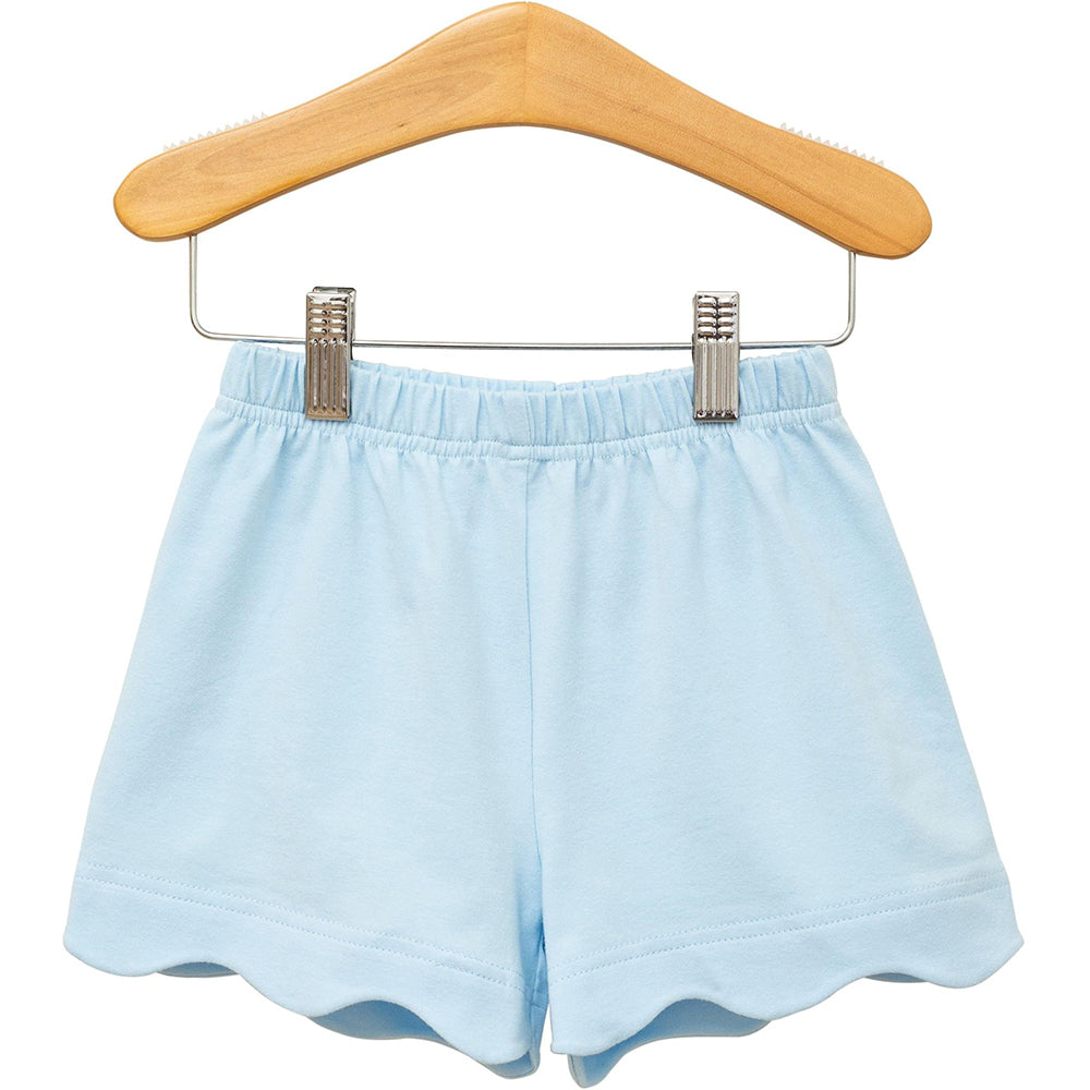 Light Blue Scalloped Shorts by Trotter Street Kids