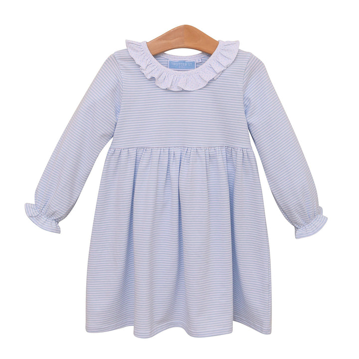 Light Blue Stripe Dress by Trotter Street Kids