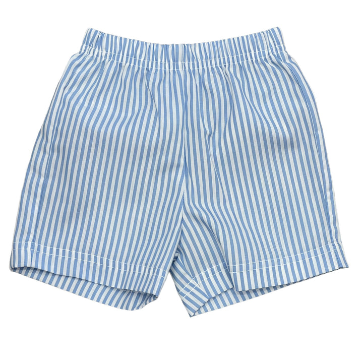 Anavini Boys Light Blue Striped Shorts