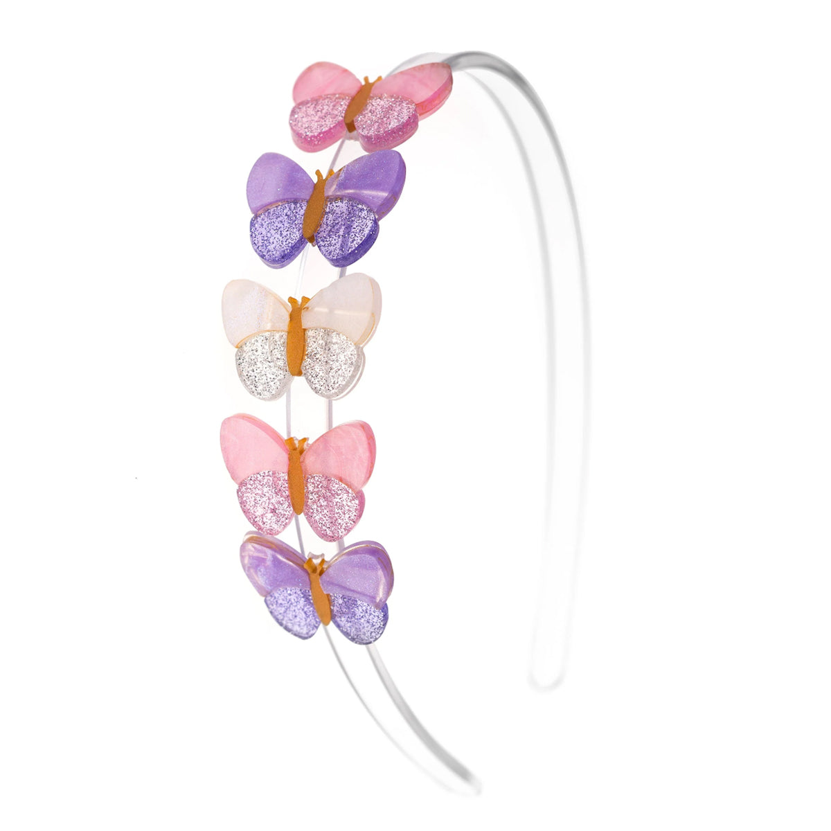 Lilac Shades Butterflies Shimmer Headband by Lilies & Roses