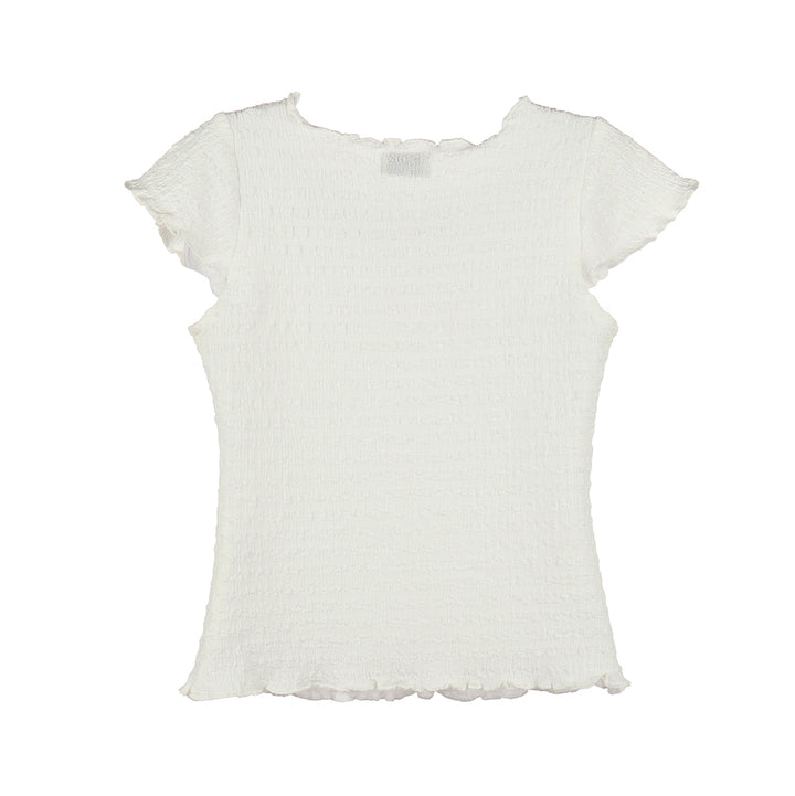 White Lili Pleated Top by Gabby