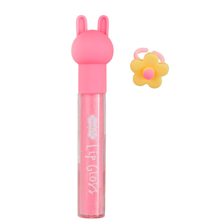 Easter Bunny Lip Gloss and Flower Ring Set by Mud Pie