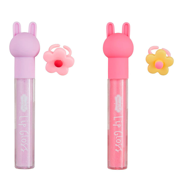 Easter Bunny Lip Gloss and Flower Ring Set by Mud Pie